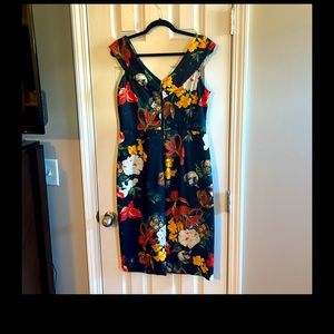 New York & Company sheath floral dress size large
